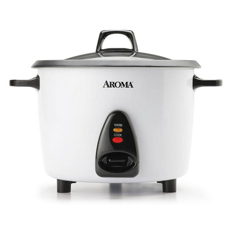 Aroma 6 Cup Rice Cooker & Food Steamer - Black