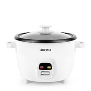 Aroma® 20-Cup Rice & Grain Cooker, 8X Bonded Granite Coating, White, New