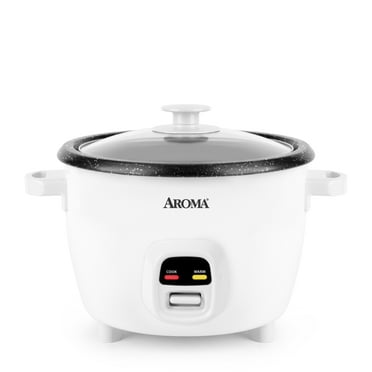Aroma® 20-Cup Rice & Grain Cooker, 8X Bonded Granite Coating, White, New