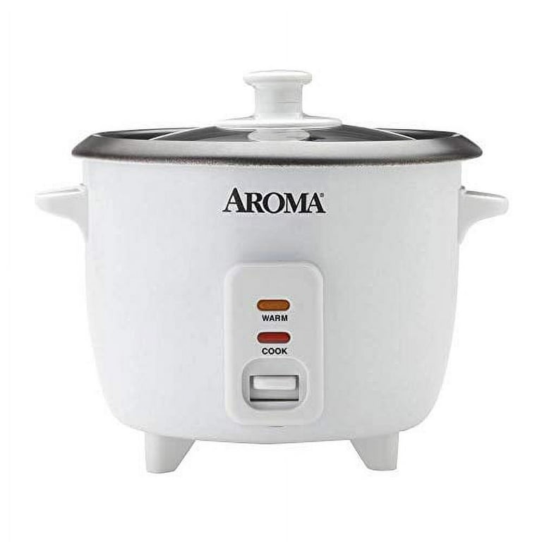 3-Cup Non-Stick White Rice Cooker with Non-Stick Cooking Pot 3-Cup Non-Stick White Rice Cooker with Non-Stick Cooking Pot