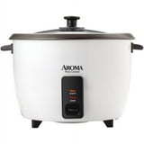 Aroma 32 Cup Dishwasher Safe Pot Style Cooker with Lid, 3 Piece, White ...