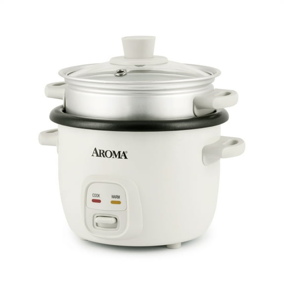 Aroma 4-Cup Electric Rice Cooker, White - Rice & Grain
