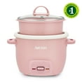 thumbnail interactive-video image 1 of AROMA® 4-Cup Cooked, 2-Cup Uncooked Rice Cooker & Food Steamer with Bonded Granite® Nonstick Ceramic & Pop-Up Steam Tray - Pink, 1 of 11