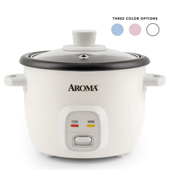 Aroma 4-Cups (Cooked) / 1Qt. Rice & Grain Cooker, White