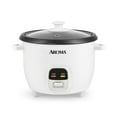 Aroma Rice Cooker Bonded Granite 6-Cup Rice Cooker, White - Automatic