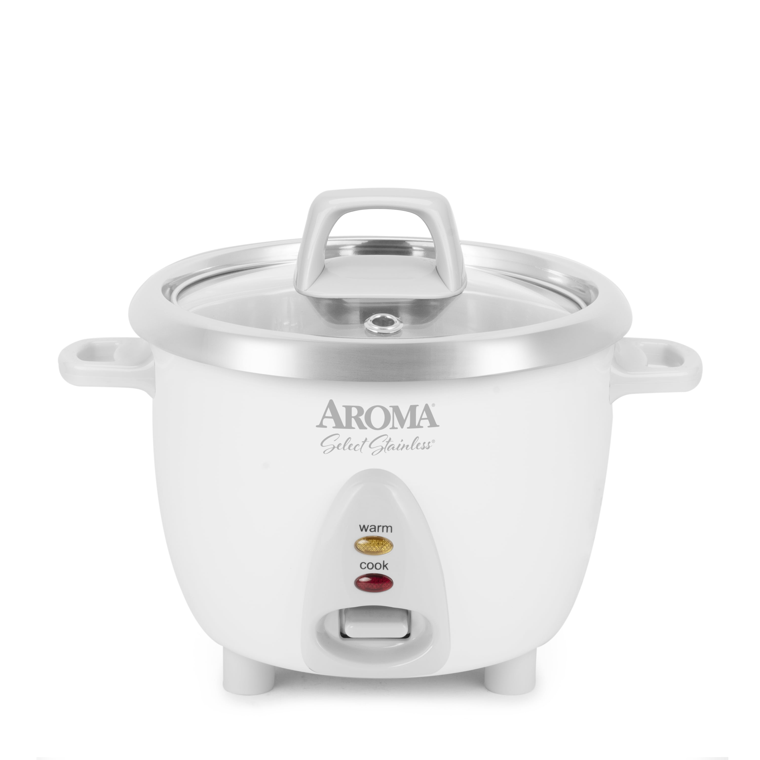 Aroma® 6 Cup Non-Stick Rice & Grain Cooker, White - Walmart.com