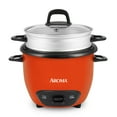 thumbnail image 1 of Aroma 6-Cup Electric Rice Cooker, Orange - Rice & Grain, 1 of 8