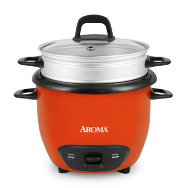 Aroma 6-Cup Electric Rice Cooker, Orange - Rice & Grain