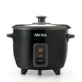 thumbnail interactive-video image 1 of Aroma 6-Cup Electric Rice Cookers, Black - Nonstick Interior, 1 of 6