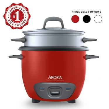 AROMA® 14-Cup (Cooked) / 3Qt. Rice & Grain Cooker, Red, New, ARC-747-1NGR
