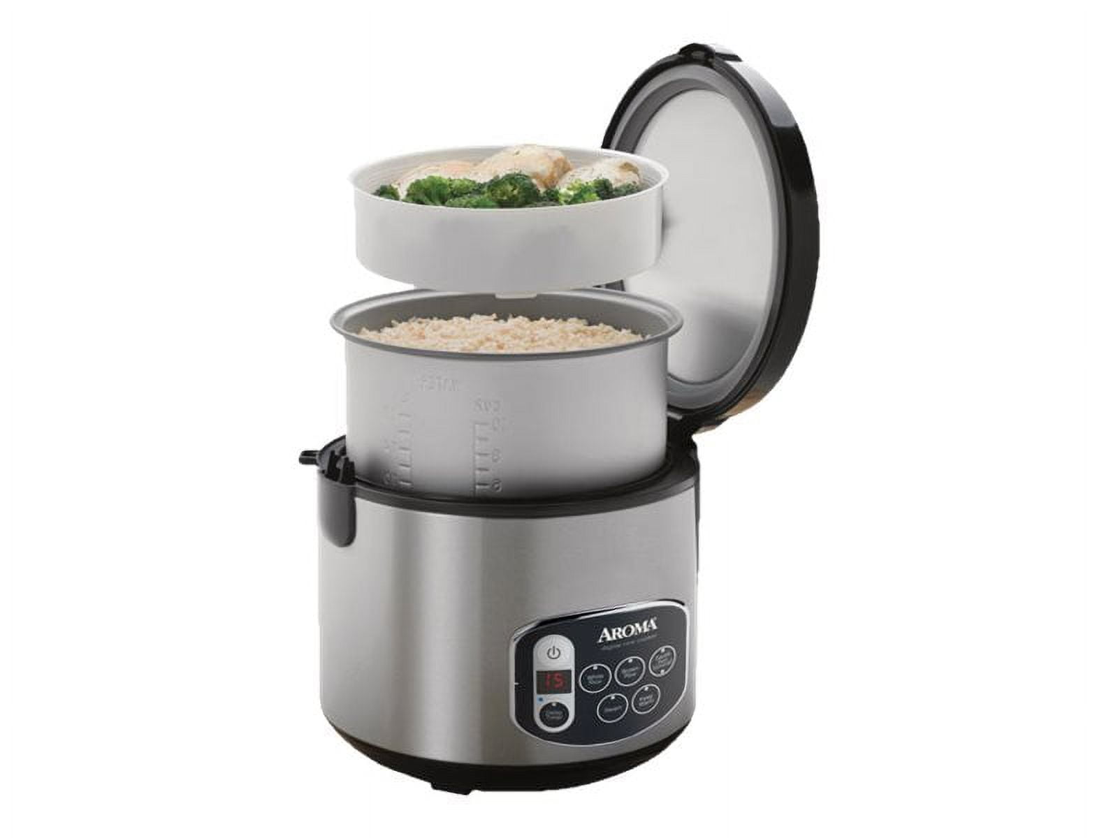 Aroma ARC-1010SB 10 Cup Digital Rice Cooker 5 functions With A Delay Feature