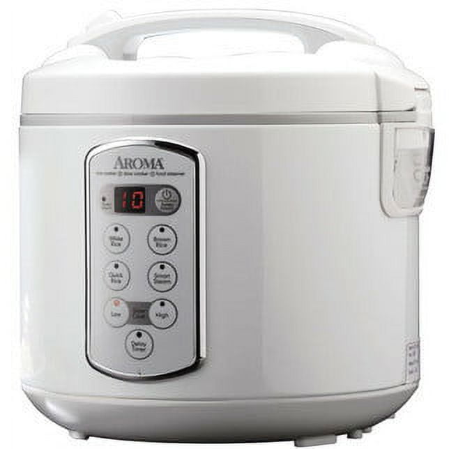 Aroma ARC2000A Digital Rice Cooker, Food Steamer & Slow Cooker, White