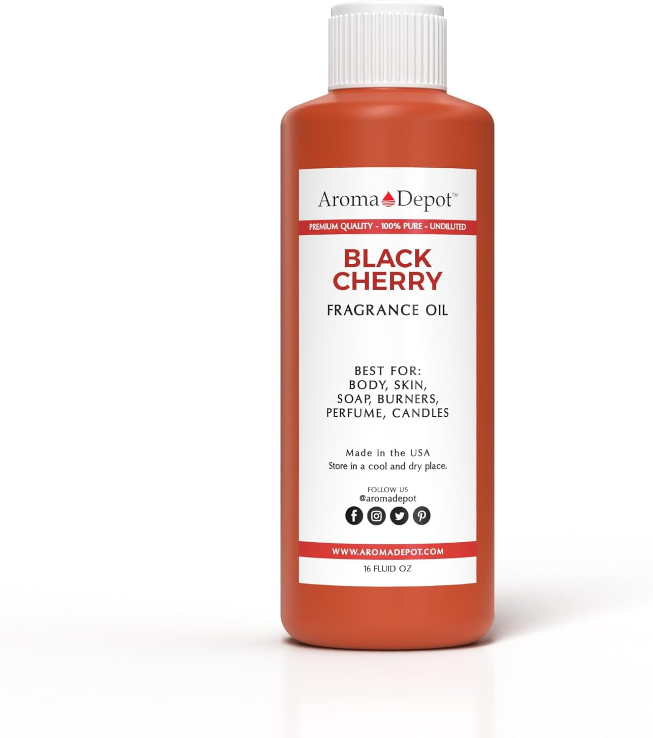 Aroma Depot Black Cherry 16 oz Fragrance Oil – Sweet Fruity Scented Oil for Candles, Diffusers, Soaps & Lotions