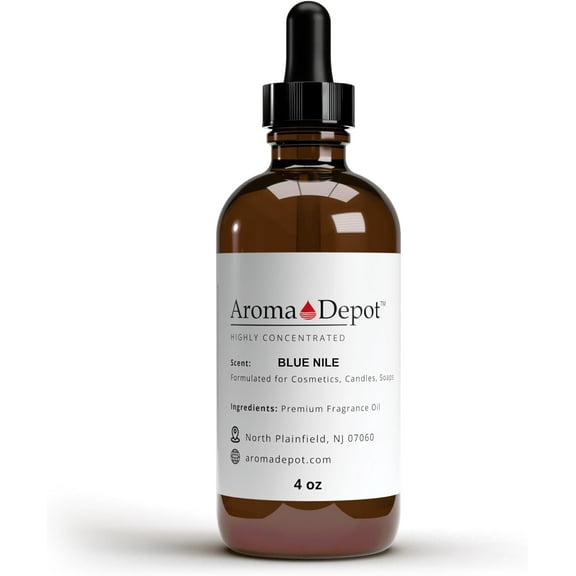 Aroma Depot Blue Nile Fragrance Oil 4 fl oz Premium Scented Oil for Candle Making, Soap Making, Diffusers, Bath Bombs, and Home Fragrance Projects