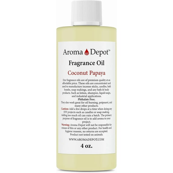 Aroma Depot Coco Papaya 4 oz Fragrance Oil – Long-Lasting Scented Oil for Candles, Diffusers, Body Butters, Lotions & DIY Crafts