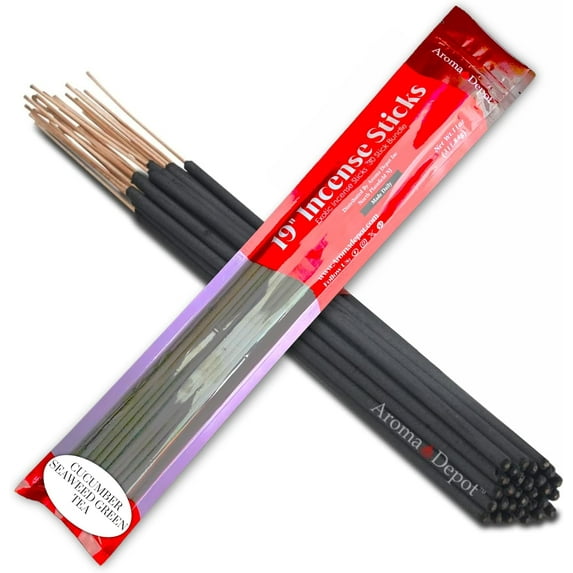 Aroma Depot Cucumber Seaweed Melon 19" Incense Sticks – Hand-Dipped Long-Lasting Fragrance