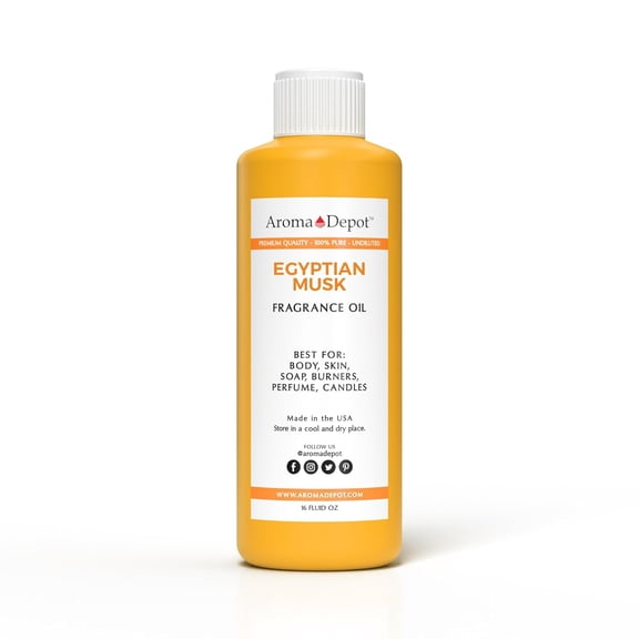 Aroma Depot Egyptian Musk Fragrance Oil, 16 fl oz, Soft Musky Scent, for Candles, Soap Making & Diffusers