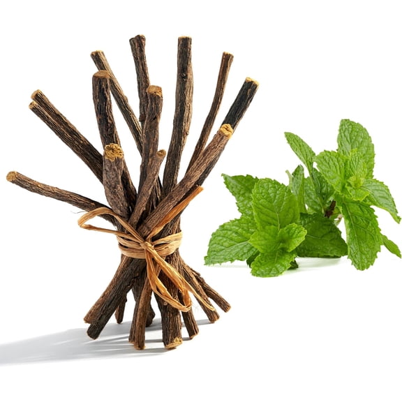 Aroma Depot Licorice Root Sticks 4 oz Peppermint Glycyrrhiza Glabra Root in Whole Stick Form, Product of Turkey