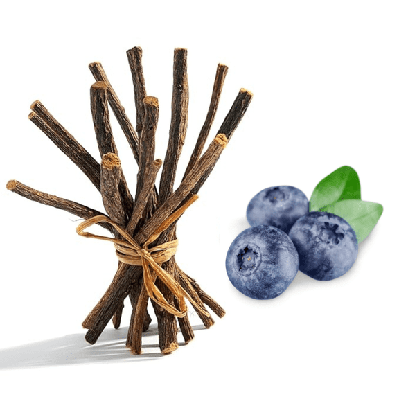 Aroma Depot Licorice Root Sticks 4 oz Sour Blueberry Glycyrrhiza Glabra Root in Whole Stick Form, Product of Turkey