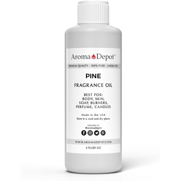 Aroma Depot Pine Fragrance Oil, 4 fl oz, Fresh Forest Scent, for Candles, Soap Making & Diffusers