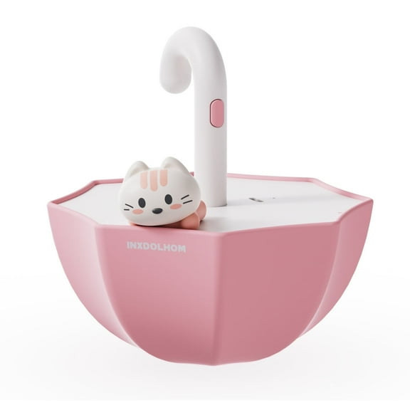 INXDOLHOM Umbrella Night Light for Kids, 3 Level Dimmable Baby Nightlight, LED Rechargeable Bedside Touch Cute Lamp for Toddler Nursery Room, Pink