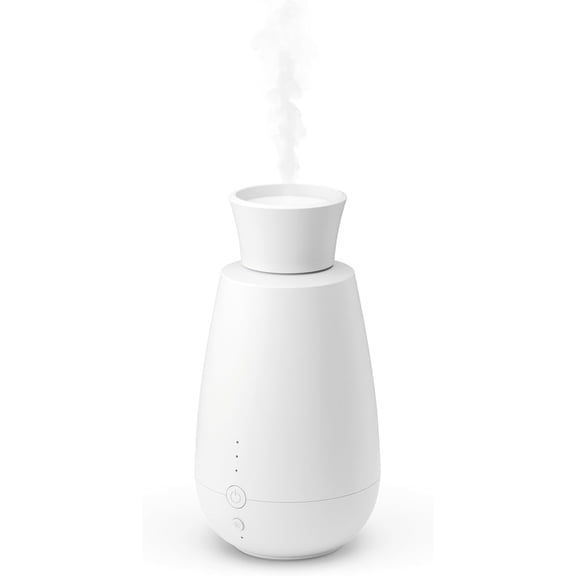 Aroma Diffuser Ella, Intelligent Essential Oil Spray System, Without Water, Without Heat, Intense Smell, Wireless, Light Sensor, Easy to Use, White