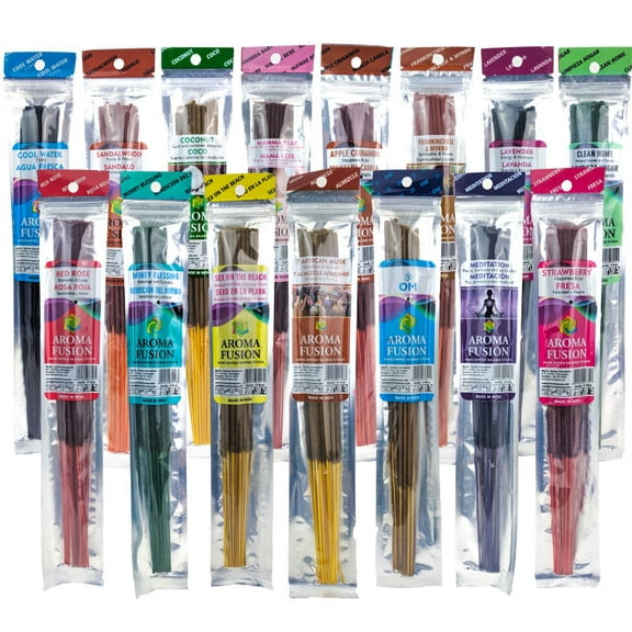 Aroma Fusion 11" Hand Dipped Premium Incense 3-Pack (10-Sticks Per Pack) - Choose Your Scent