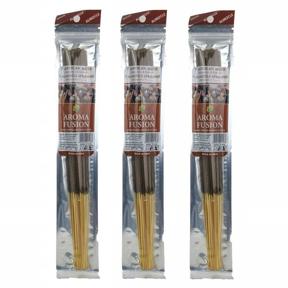 Aroma Fusion 11" Hand Dipped Premium Incense 3-Pack (10-Sticks Per Pack) - Choose Your Scent