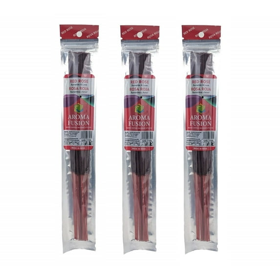 Aroma Fusion 11" Hand Dipped Premium Incense 3-Pack (10-Sticks Per Pack) - Choose Your Scent