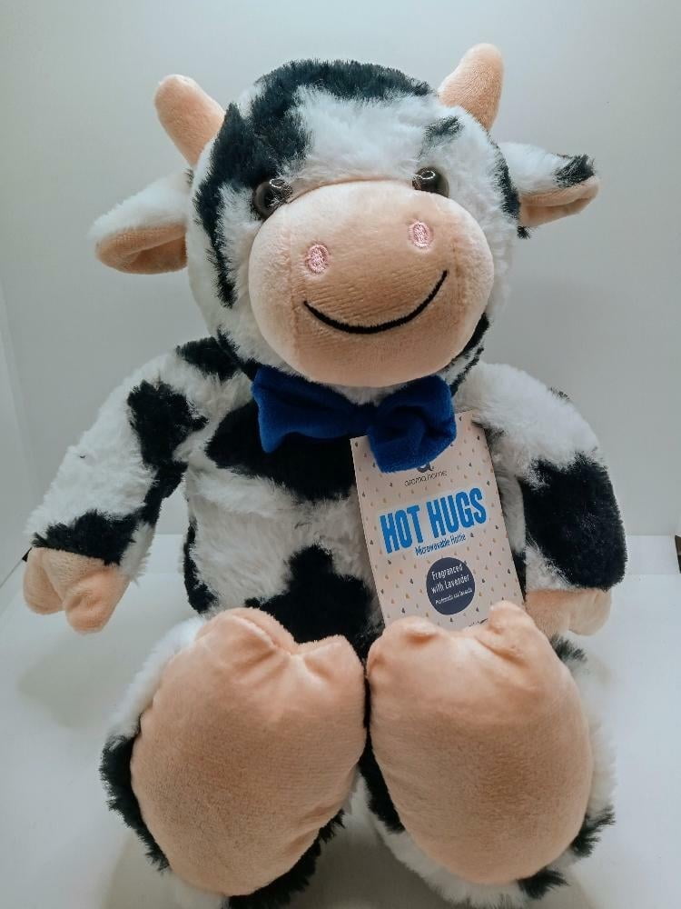 Aroma Home Hot Hugs Cow Stuffed Animal Microwaveable Hottie