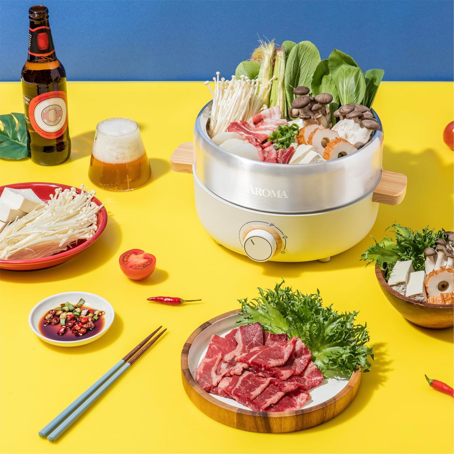 Aroma Housewares -130 Whatever Pot, Indoor Grill, Cooking, Hot Pot with ...