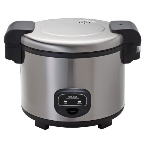 aroma housewares 60-cup (cooked) (30-cup uncooked) commercial rice cooker, stainless steel exterior (arc-1130s)