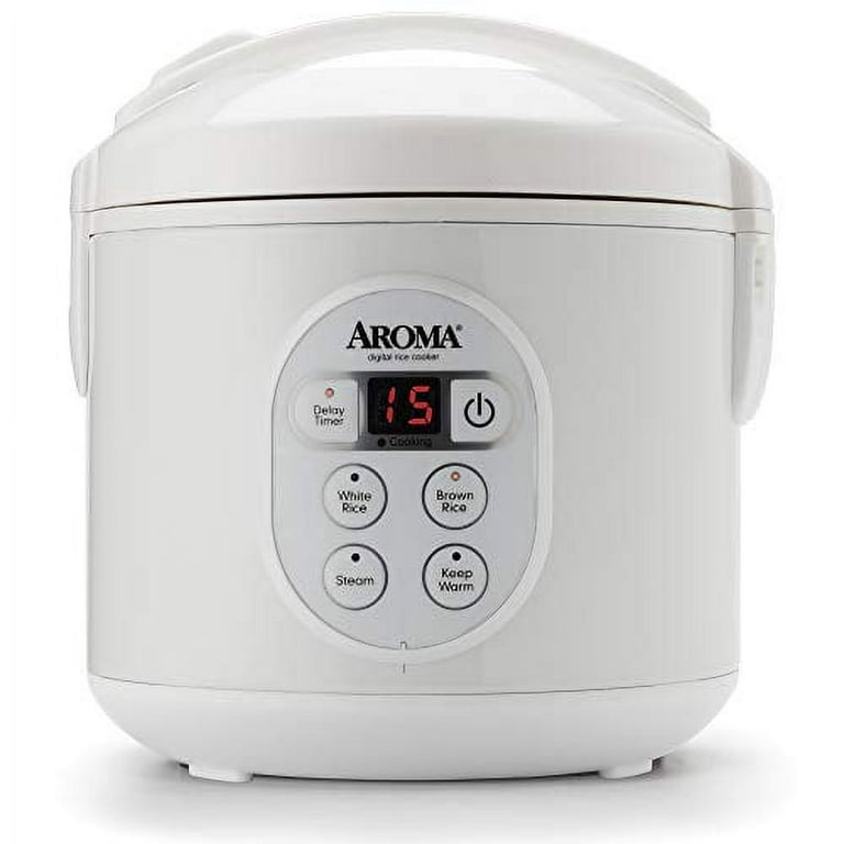 Aroma Housewares 20 Cup Stainless Steel Digital Rice Cooker, Black/Silver
