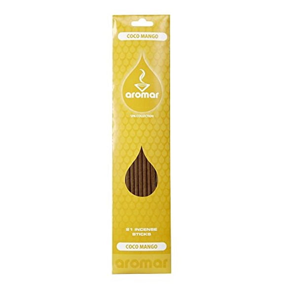 Aroma Incense Sticks - Hand-Dipped, 20 Count, Made in USA (6, Coco Mango)