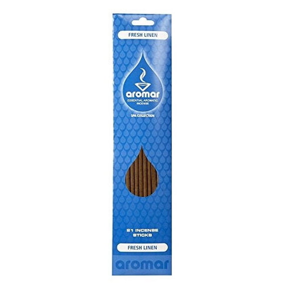 Aroma Incense Sticks - Hand-Dipped, 20 Count, Made in USA (6, Fresh Linens)