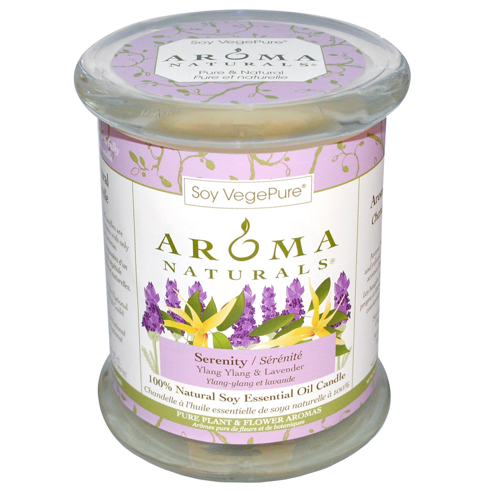 Aroma Naturals 100 Natural Soy Essential Oil Candle Serenity Ylang