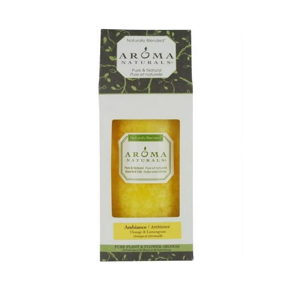 Aroma Naturals Pillar Candle Ambiance Lemon 1 Container
