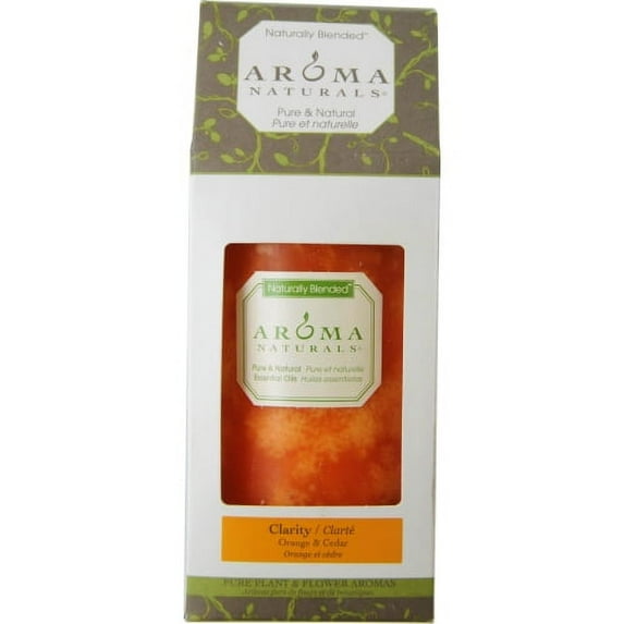 Aroma Naturals Pillar Candle- Clarity Orange 1 Container