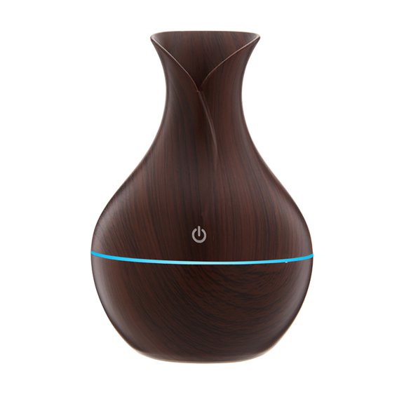 Aroma Oil Diffuser Led Aromatherapy Humidifier, 4.06X5.71 Inch 130Ml 3W Usb 1 Pack, Night Light Portable Mini Diffuser, Bedroom Desktop Home Aromatherapy Decor,Brown