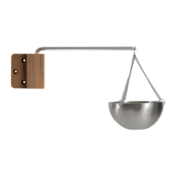 Aroma Oil Holder Sauna Aroma Bowl Essential Oil Cup Elegant Wood and Metal Design for Dry Steam Room Use