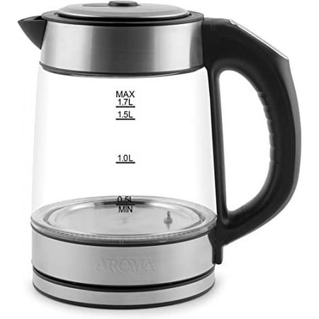 Aroma® Professional 1.7L / 7-Cup Digital Glass Water Kettle (awk-170d)