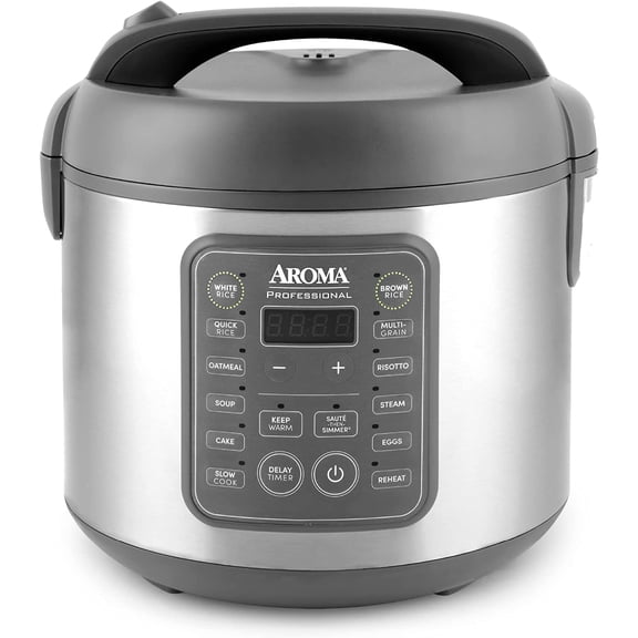 Open Box Aroma Professional 20-Cup (Cooked) / 5Qt. Digital Rice & Grain Multicooker, New, ARC-5200SG