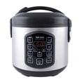 thumbnail interactive-video image 1 of Aroma® Professional 8-Cup (Cooked) / 2Qt. Rice & Grain Multicooker, Stainless Steel, New, ARC-954SBD, 1 of 6