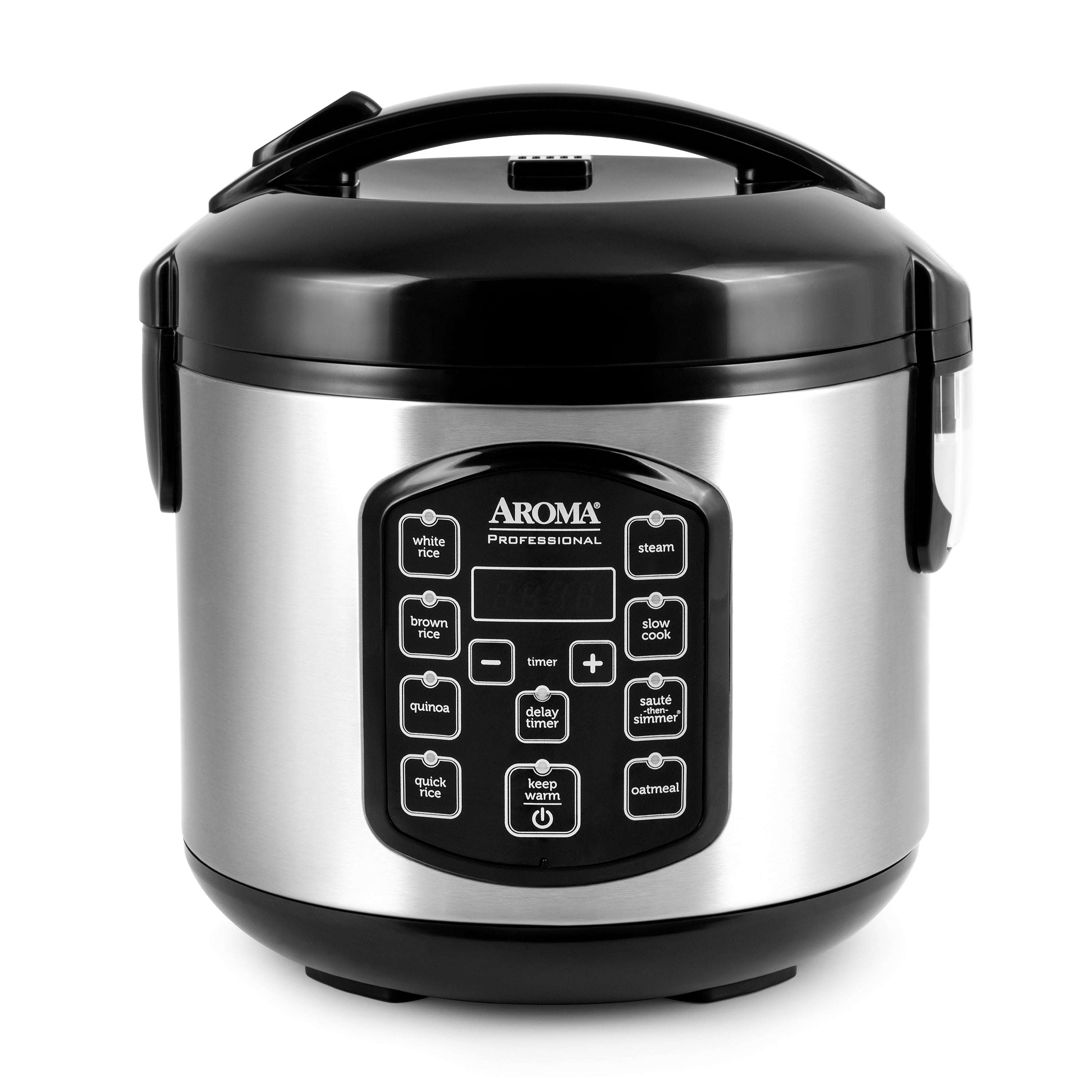 Aroma Professional 8Cup Multifunction Electric Cooker, Rice & Grain, Stainless Steel, ARC