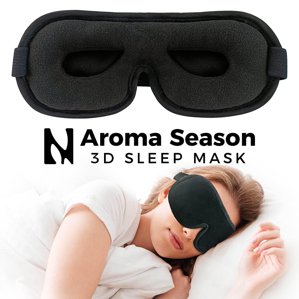 Aroma Season 3D Sleep Mask for Women and Men 100% Cotton Blackout and Blindfold for Travel Nap Eyes Mask for Sleeping