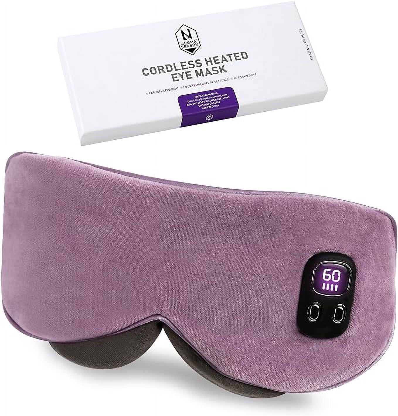 Aroma Season Heated Eye Mask Cordless, Warm Eye Compress for Dry Eyes