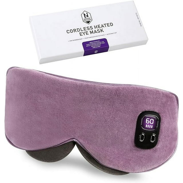 Aroma Season Heated Eye Mask Cordless, Warm Eye Compress for Dry Eyes ...