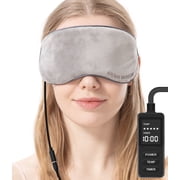 Aroma Season Heated Eye Mask for Dry Eyes, USB Steam Warm Compress for Blepharitis, Stye, MGD, Natural Lavender Insert Included Gray