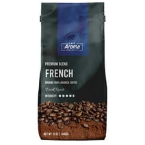 Aroma Select French Roast Blend Premium Ground Arabica Coffee, Dark Roast, 12 oz bags, Pack of 2