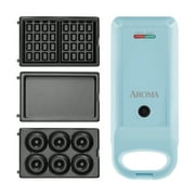 Aroma  Swap & Flip Waffle Maker AWM-1220BL, New
